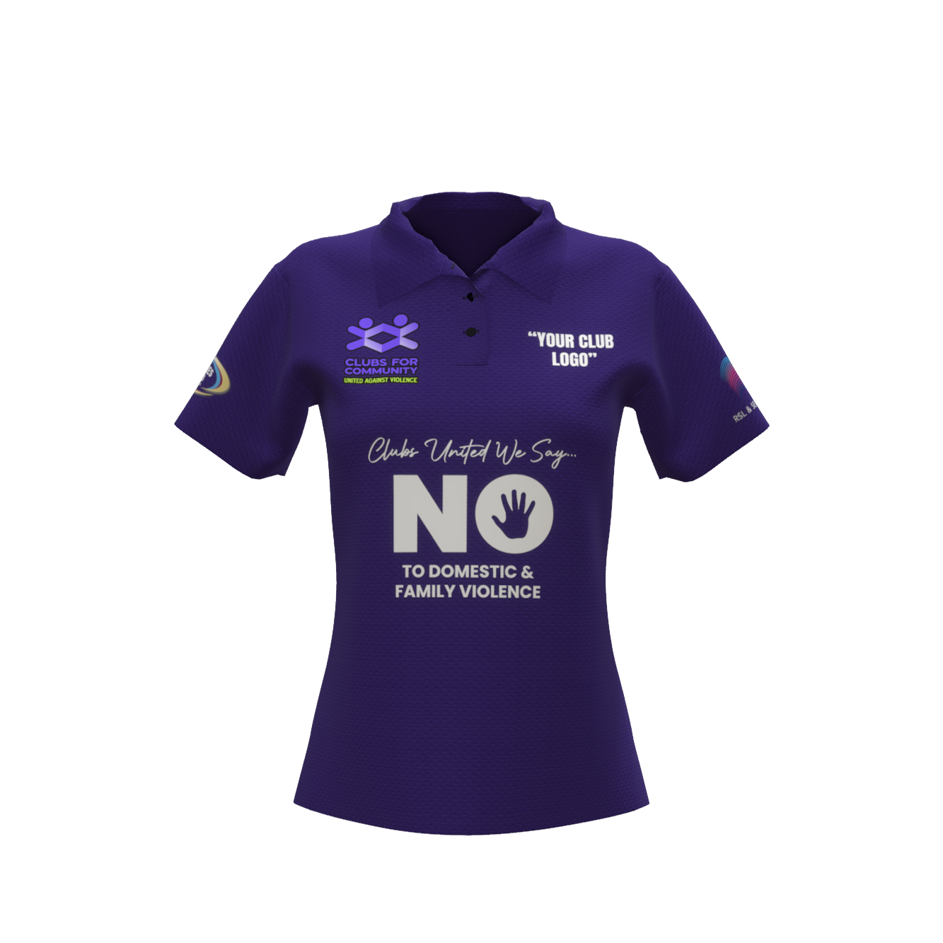 Clubs Womens Purple Polo