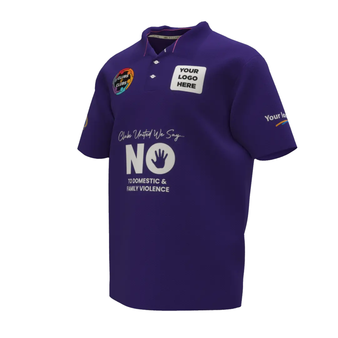 Clubs Mens Purple Polo