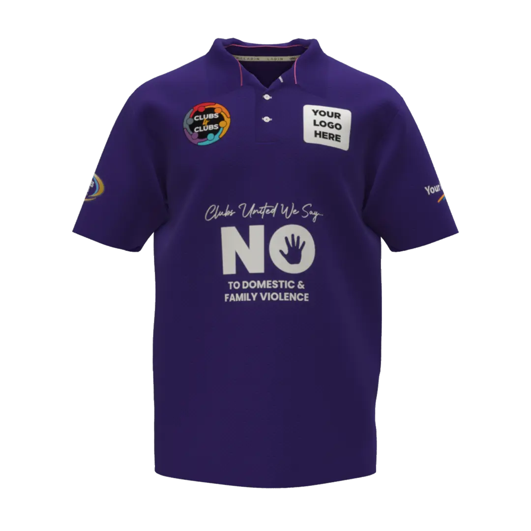 Clubs Mens Purple Polo