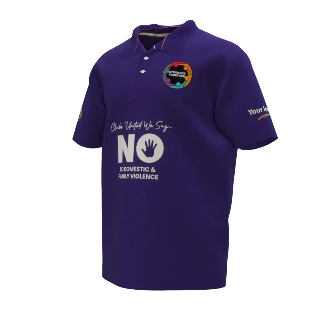 Mens Purple Polo