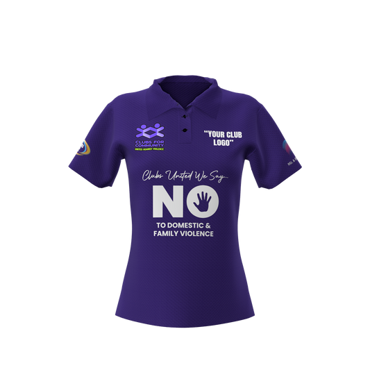 Clubs Womens Purple Polo