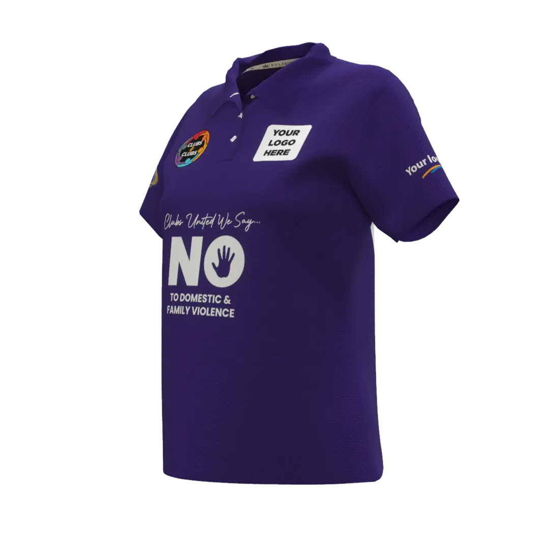 Clubs Womens Purple Polo