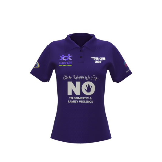 Clubs Womens Purple Polo