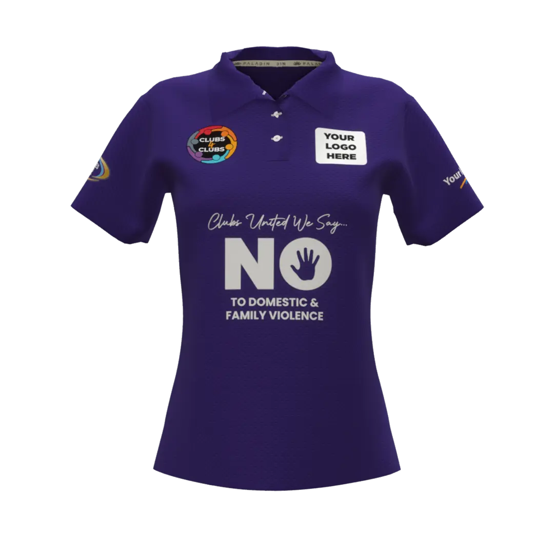 Clubs Womens Purple Polo