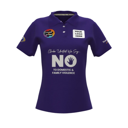 Clubs Womens Purple Polo